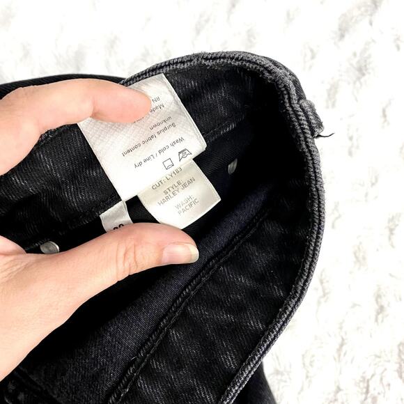 Reformation Pacific Black Studded Harley High Rise Slim Straight Jeans 29 - Picture 9 of 12